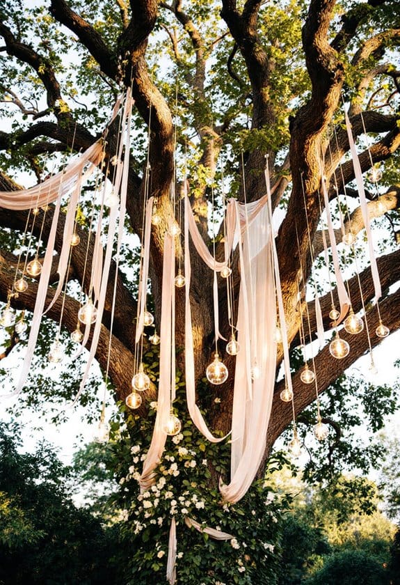 outdoor wedding tree decor