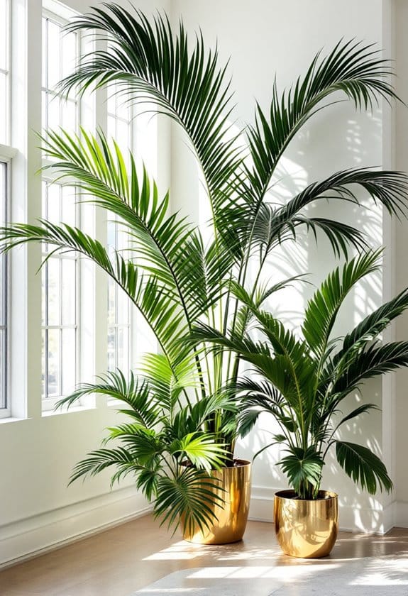 tropical indoor palm trees