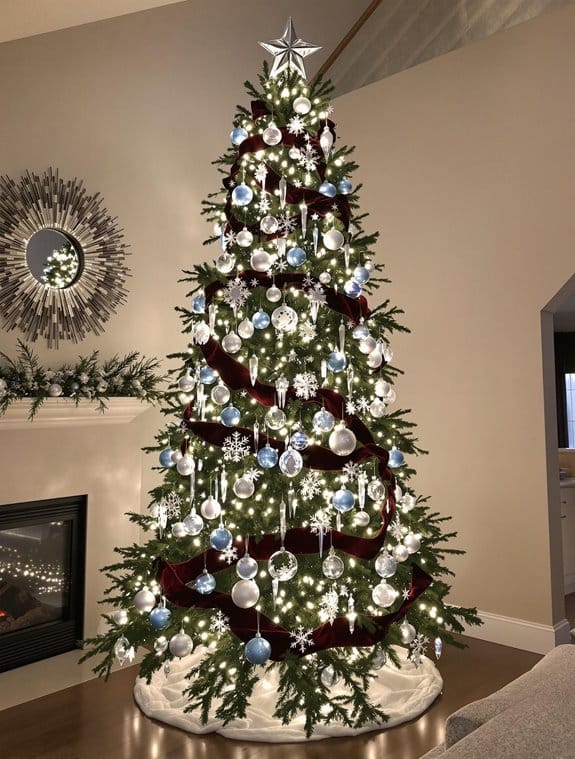 choosing decorated christmas trees