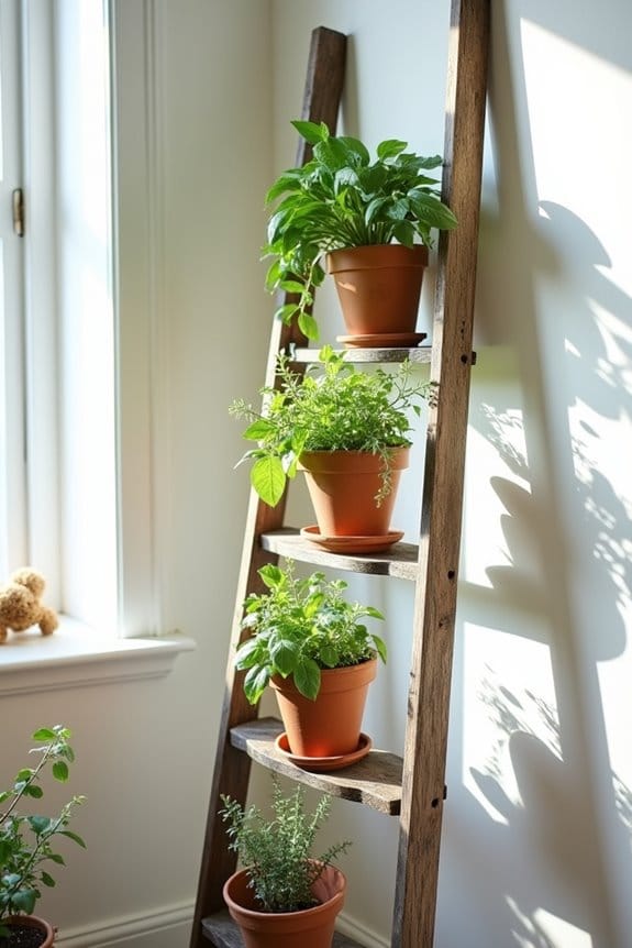 creative vertical plant display
