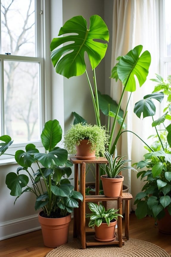plant stand height arrangement