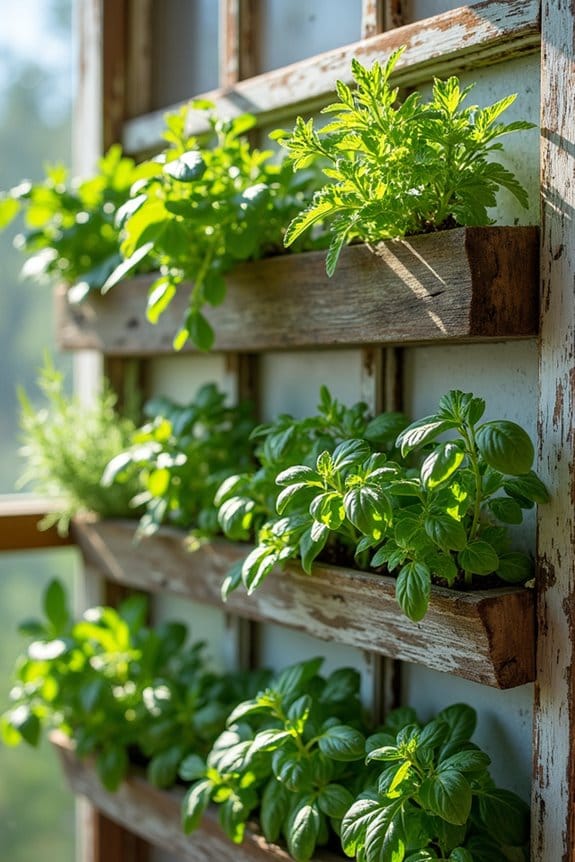 repurposed frame for planting