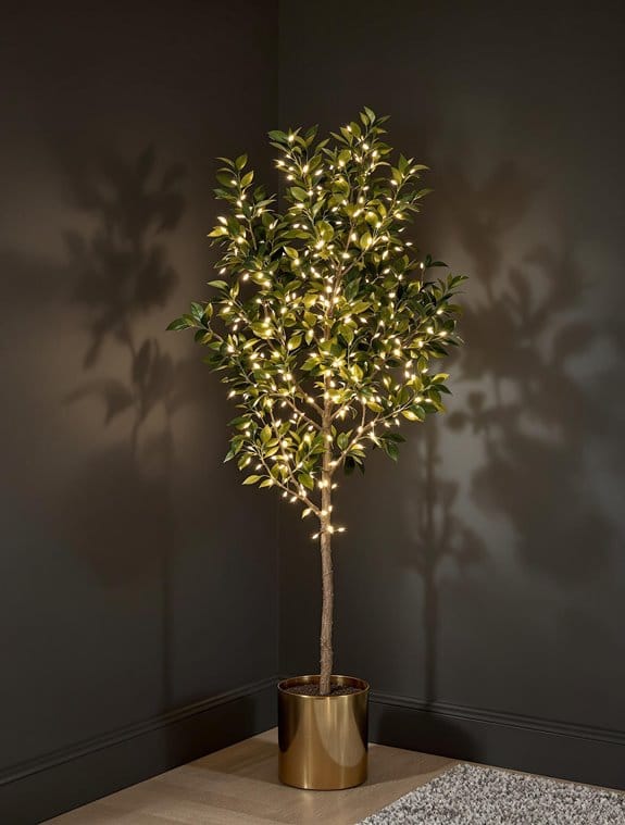selecting indoor illuminated trees
