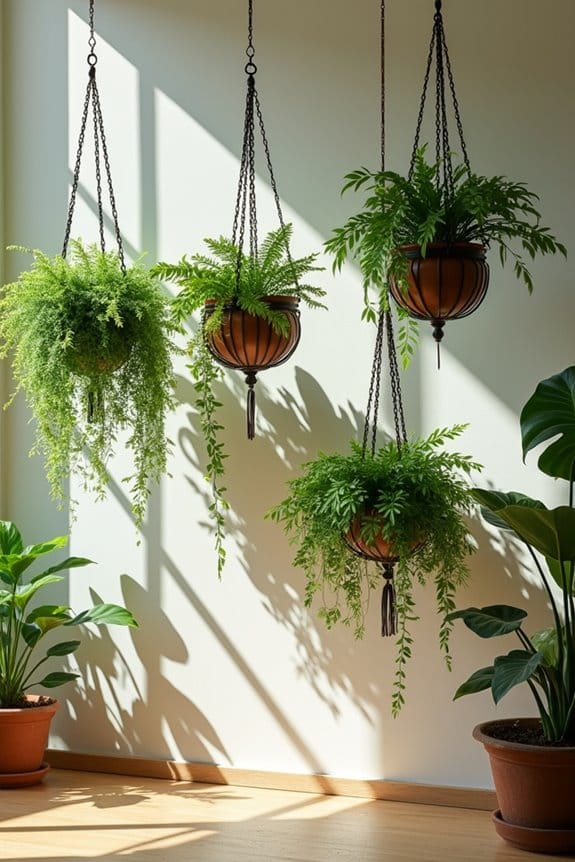 suspended planter display options