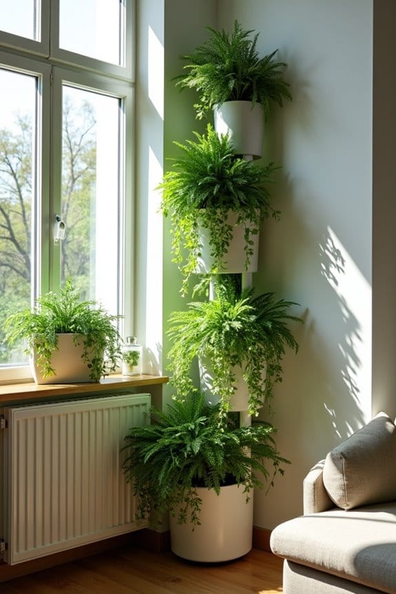 vertical gardening with planters