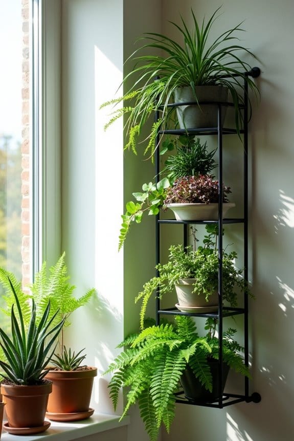 wall mounted plant display stands